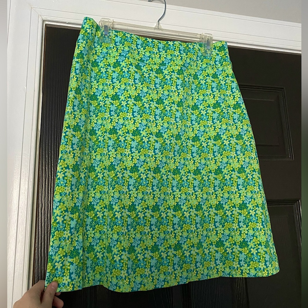 David Brooks Green & Blue Floral Skirt